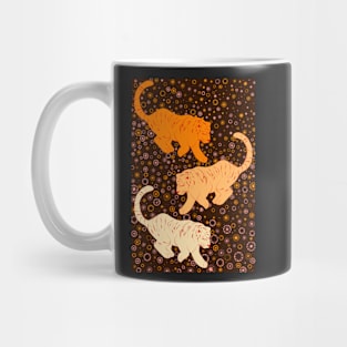 Psychedelic Tigers in the meadow Mug